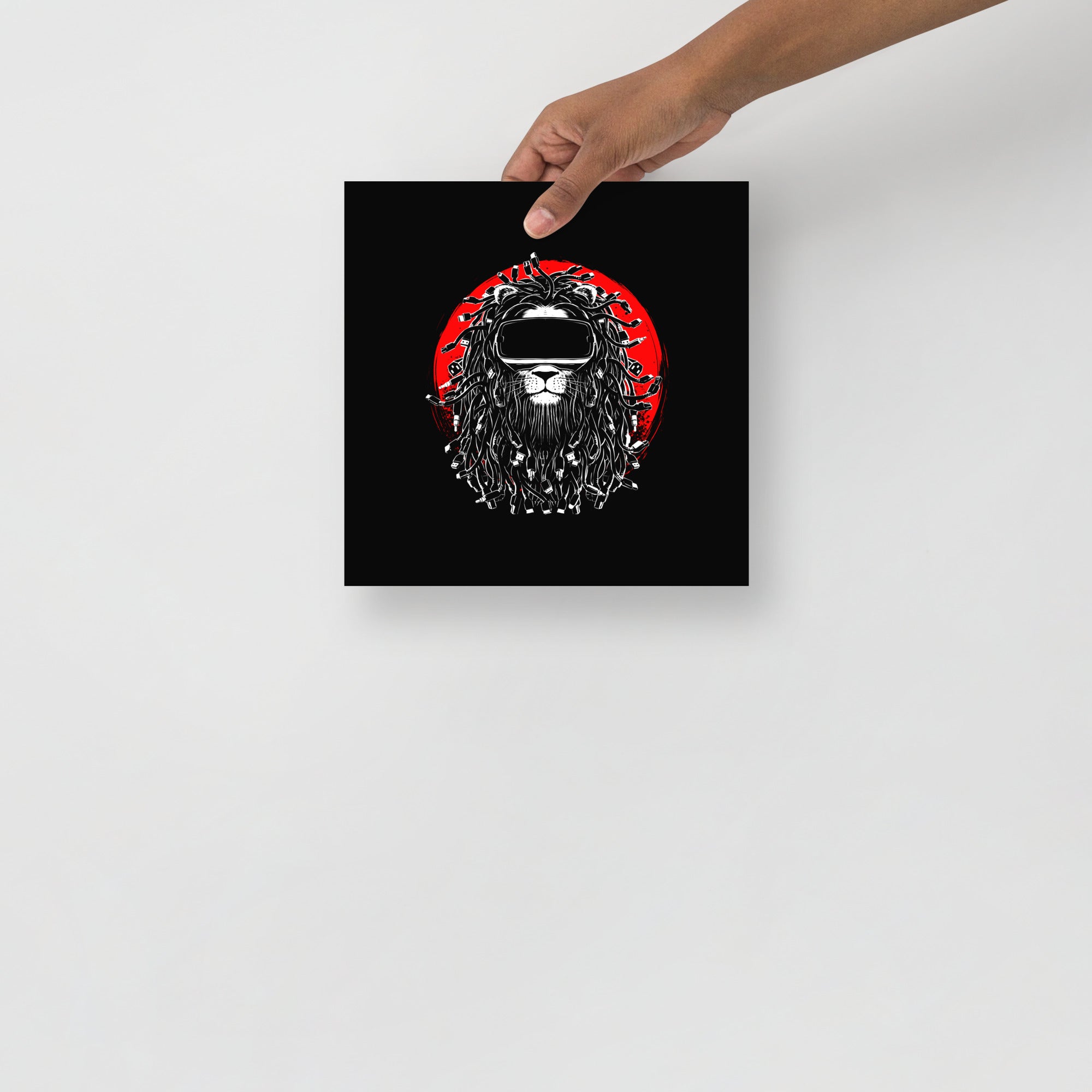 Wired Lion Poster