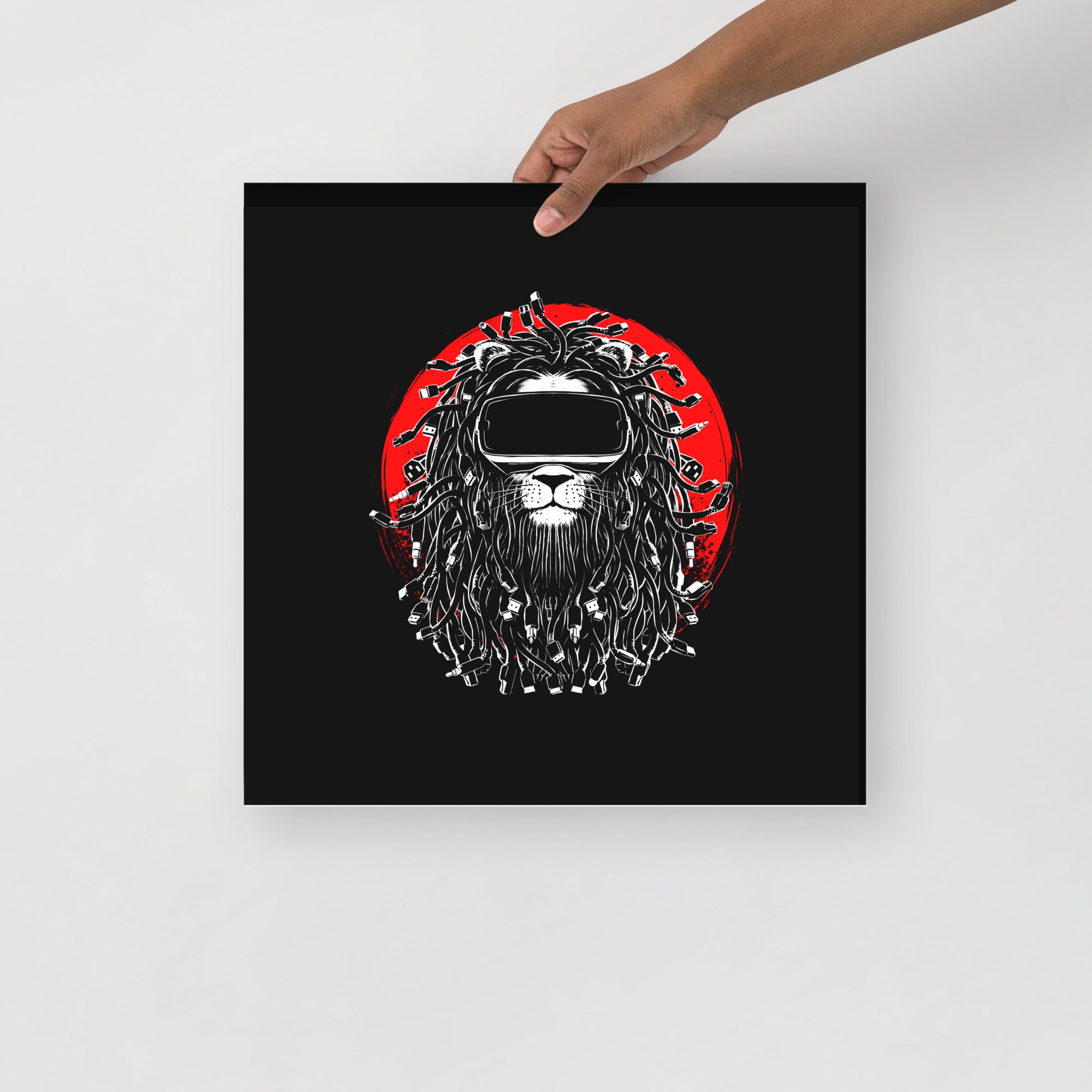 Wired Lion Poster